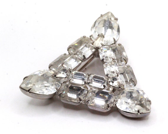 Weiss Signed Designer High End Clear Rhinestones … - image 2
