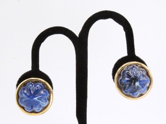 Francesca Romana Signed Designer Lapis Lazuli Cli… - image 1