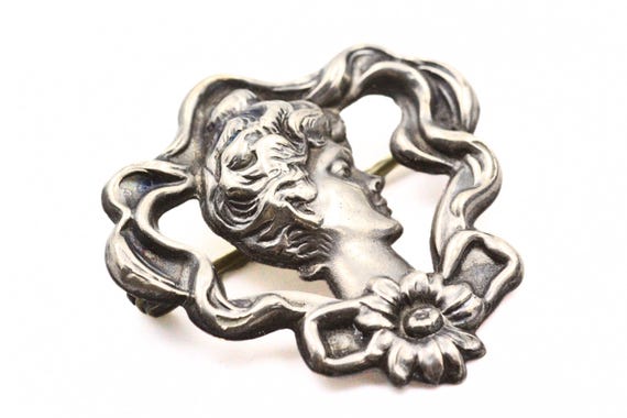 Authentic Spectacular Sterling Silver Antique Art… - image 3