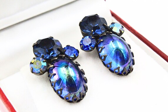 Illustrious REGENCY Signed Designer Dark Blue Iri… - image 8