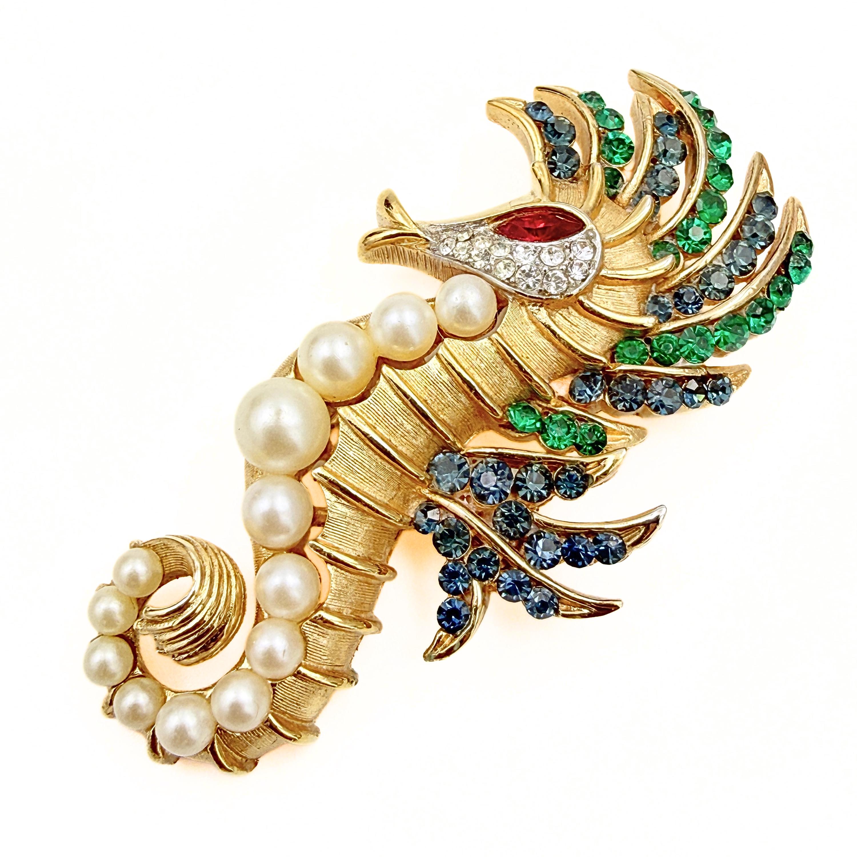 Trifari Seahorse - Etsy
