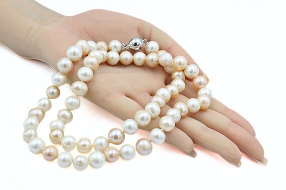 Timeless BBJ Signed Pastel Peach 10mm Freshwater Pearl Sterling