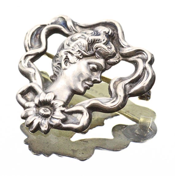 Authentic Spectacular Sterling Silver Antique Art… - image 4