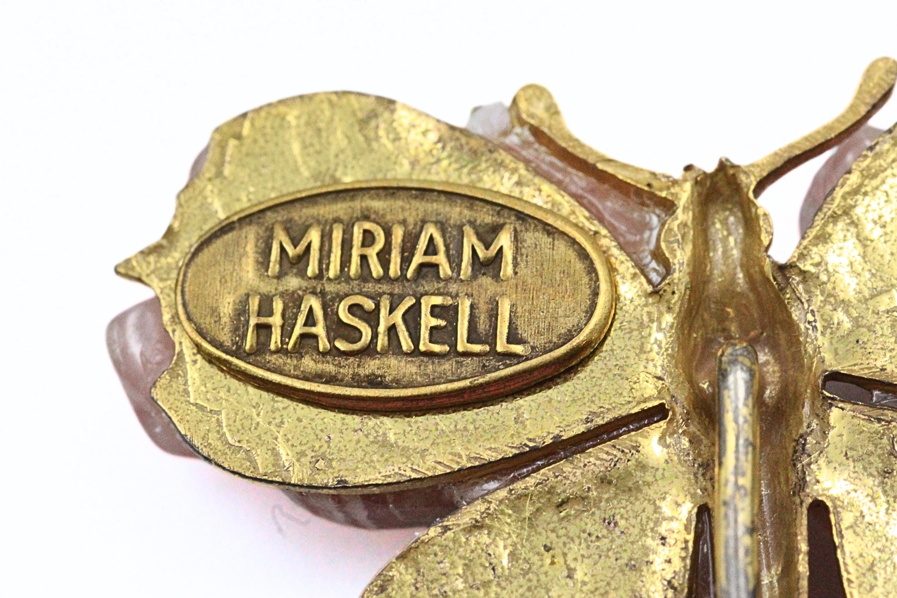 Splendid Miriam Haskell Signed W/ Orig Tags Crushed Cluster