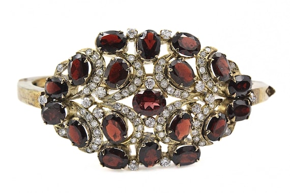 Dramatic Illustrious Sterling Silver Vermeil Garn… - image 1