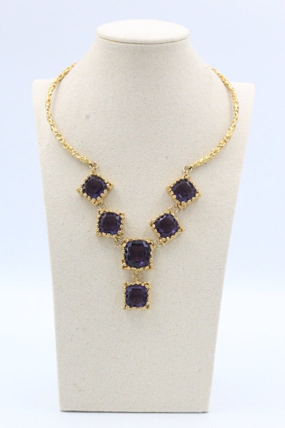 Designer High End Runway Couture Amethyst Glass Mo