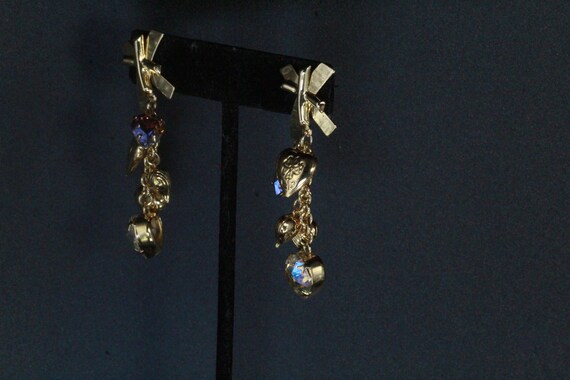 Kirks Folly Heart AB Crystals Long Dangle Earrings - image 6