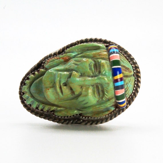 Exceptional Older Navajo Royston Turquoise Indian… - image 3