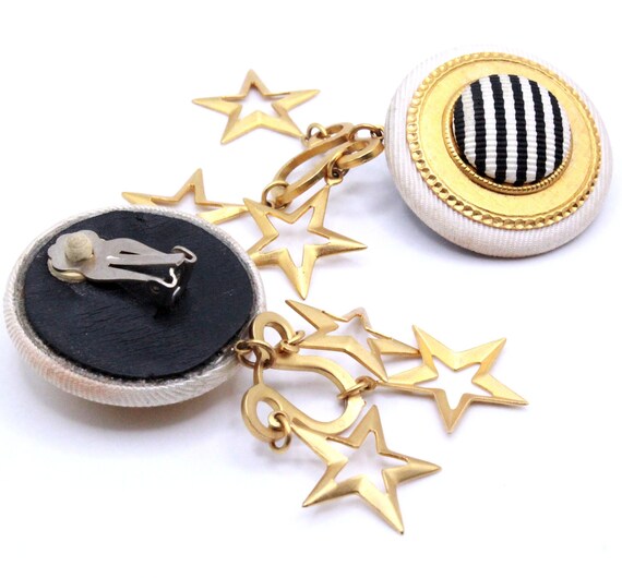 French Designer High End Fabric Star Dangles Mass… - image 9