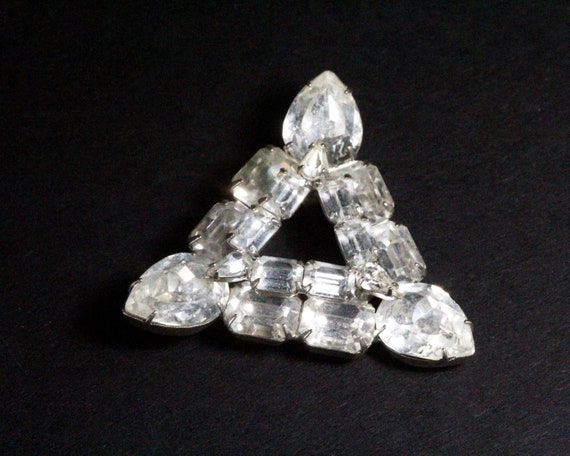 Weiss Signed Designer High End Clear Rhinestones … - image 5