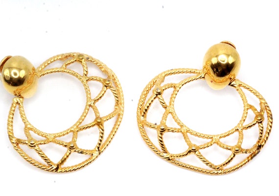 Monet Signed Designer 80's Statement Massive Text… - image 4