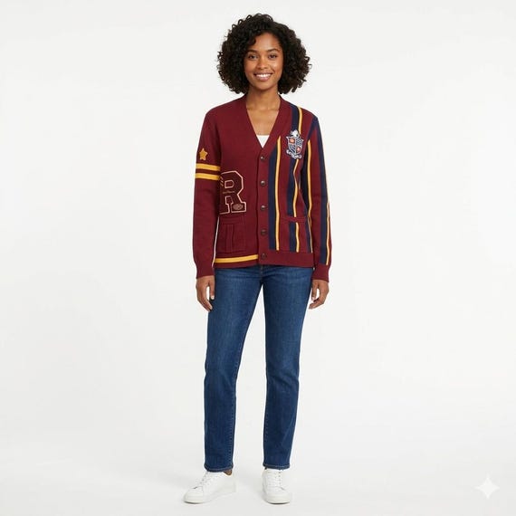 Polo Ralph Lauren Maroon "R" Patch Varsity Crest Cardigan