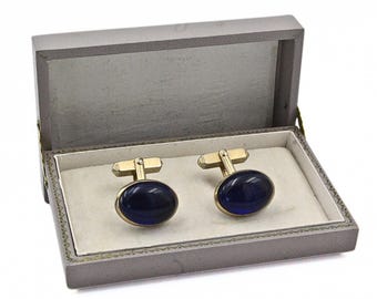 Boutons De Manchettes Anciens ART DÉCO Plaqué Or - FIX - Paire Carrée - Vintage - Occasion