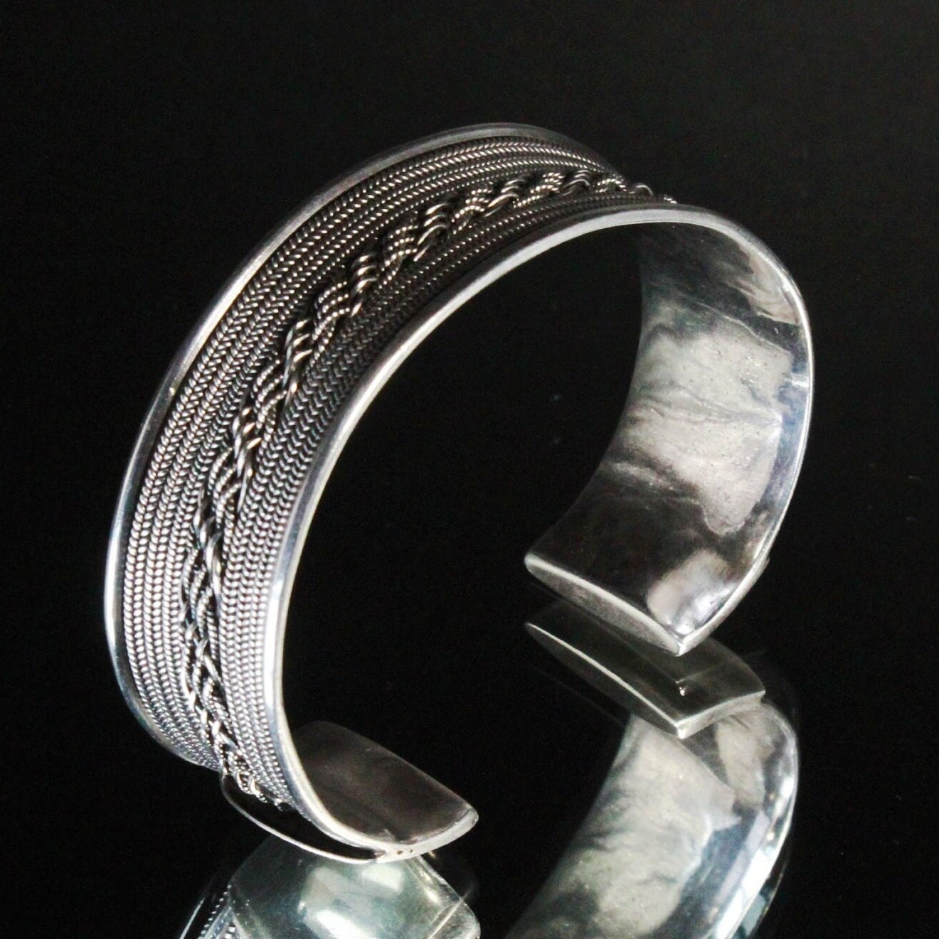 ヴィンテージ ナバホ族 Navajo1910年代 カフブレスレット Silver
