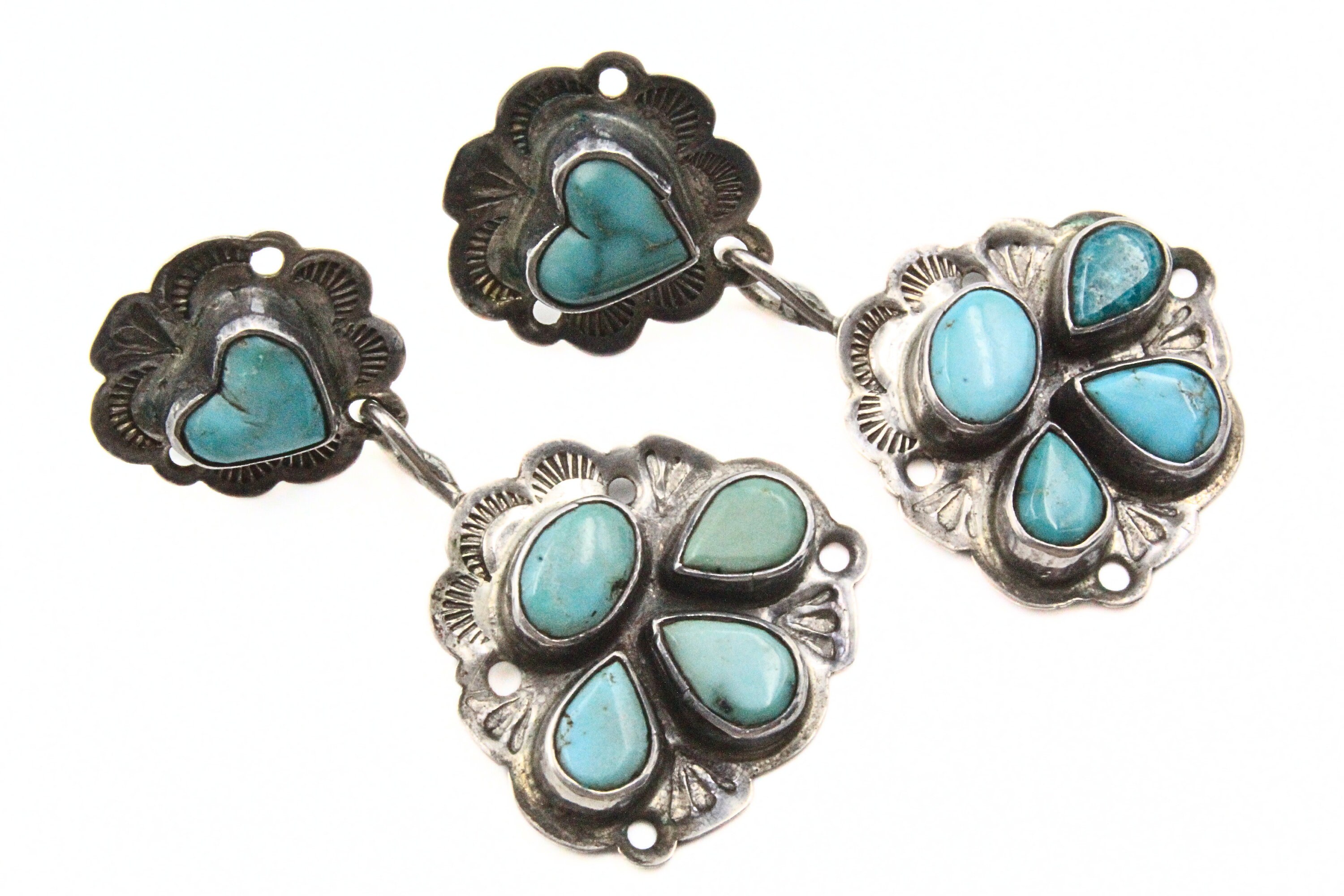 40 Grams Quality Vintage Native American Navajo Clip On Turquoise Sterling Silver Earrings 40 Grams Quality Vintage Native American Navajo Clip On Turquoise Sterling Silver Earrings