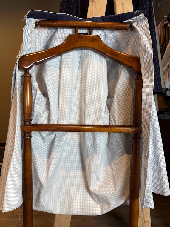 Astor & Black Custom Tailored Plaid Dark Blue Pat… - image 4