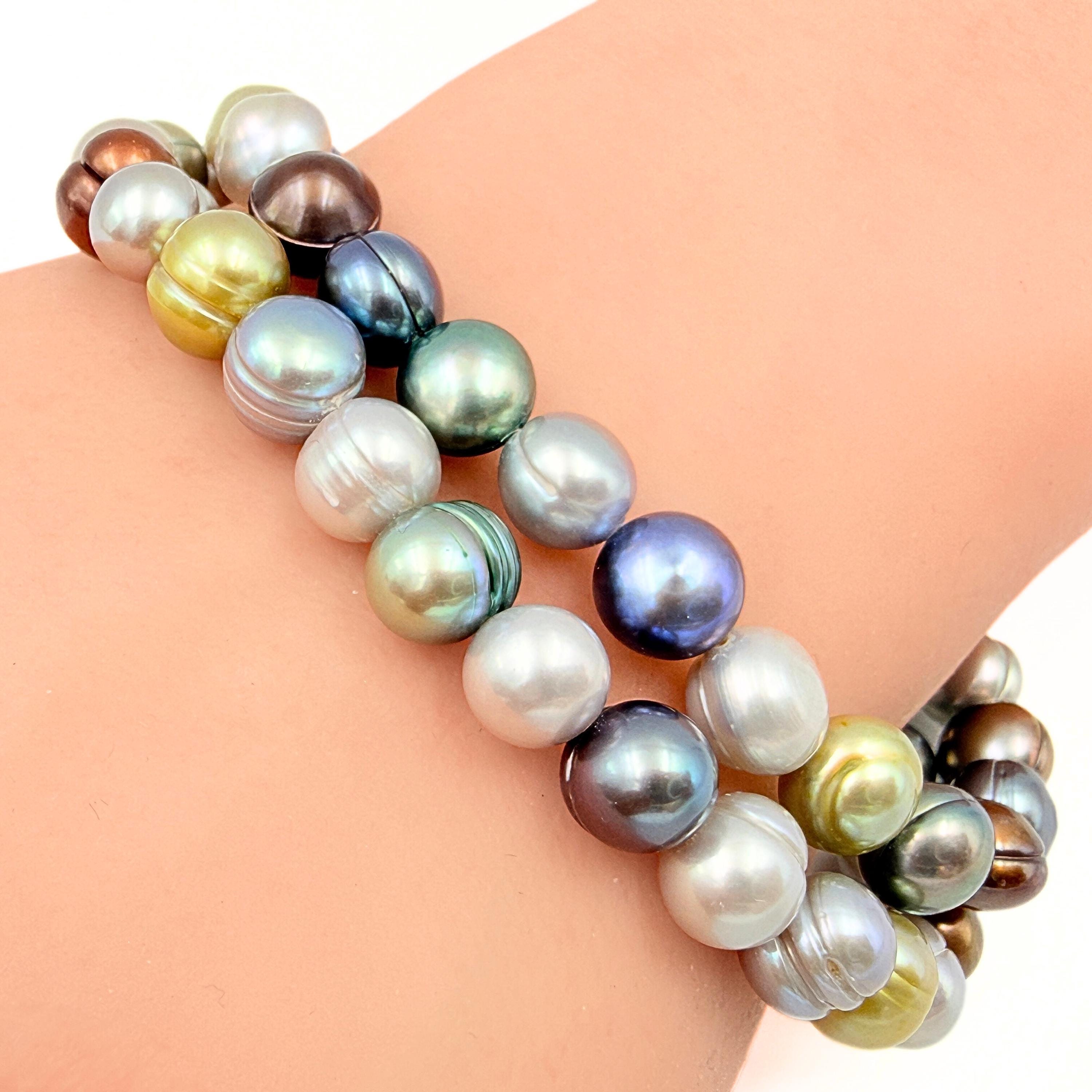 HONORA Hallmarked Stainless Steel Freshwater Pearl Multicolor