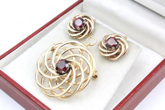 F and F Felger For Tiffany & Co 14K Gold Rhodolit… - image 4