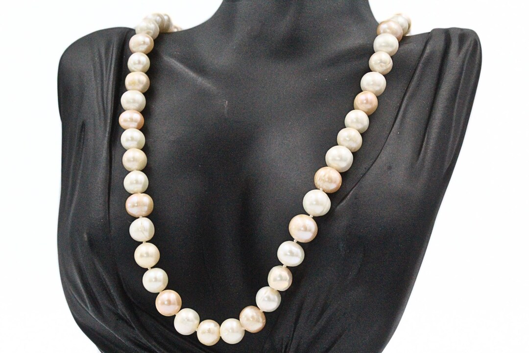 Timeless BBJ Signed Pastel Peach 10mm Freshwater Pearl Sterling