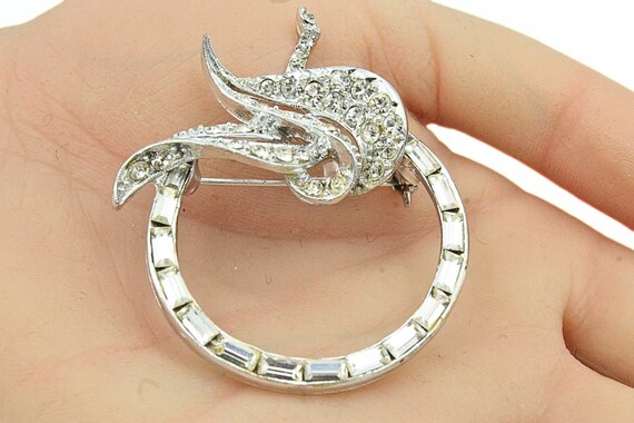 Exquisite Sparkly Pell Signed Designer Pave Rhine… - image 5