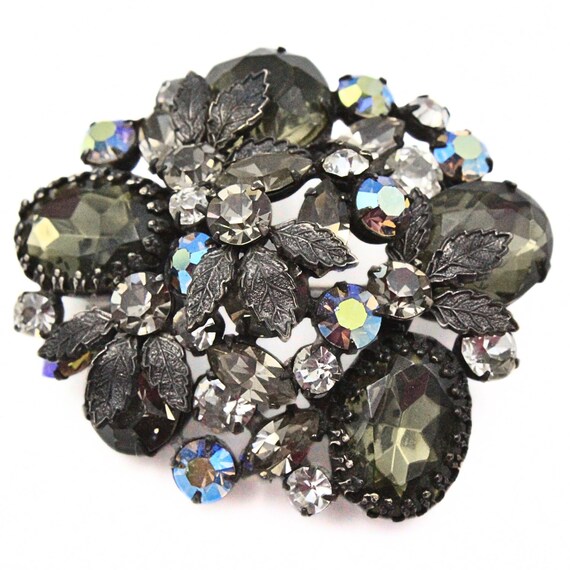 Designer Regency Foiled Back Gray Iridescent AB C… - image 4