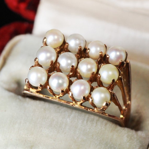 Antique Victorian Exquisite 14k Gold Akoya Pearl … - image 7