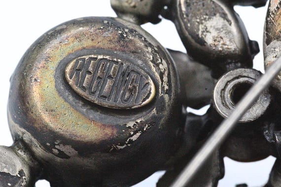 Designer Regency Foiled Back Gray Iridescent AB C… - image 8