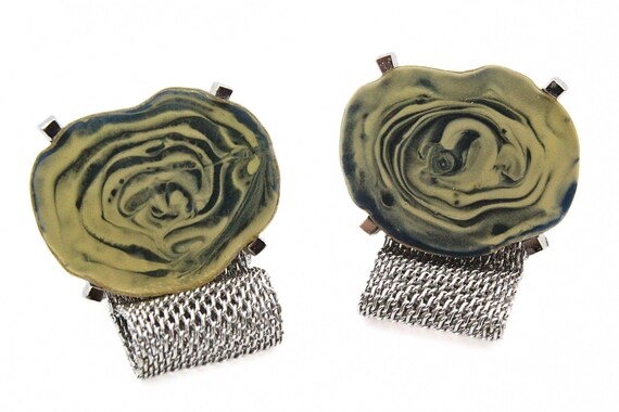 Distinguished Dante Signed Agate Silver Plated Me… - image 1