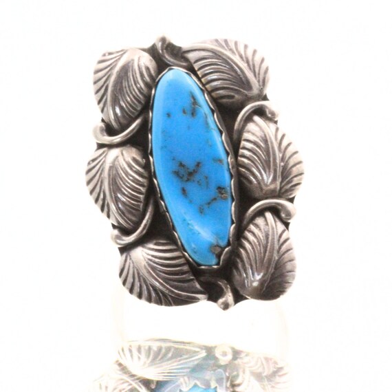 Striking Vintage Native American Navajo Old Kingman Sterling Silver Kachina Ring Striking Vintage Native American Navajo Old Kingman Sterling Silver Kachina Ring