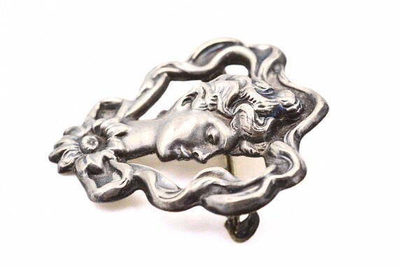 Authentic Spectacular Sterling Silver Antique Art… - image 6