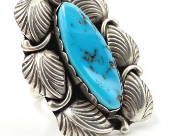 Rodney Del Guerrero Sterling Silver Early Navajo Kingman Turquoise