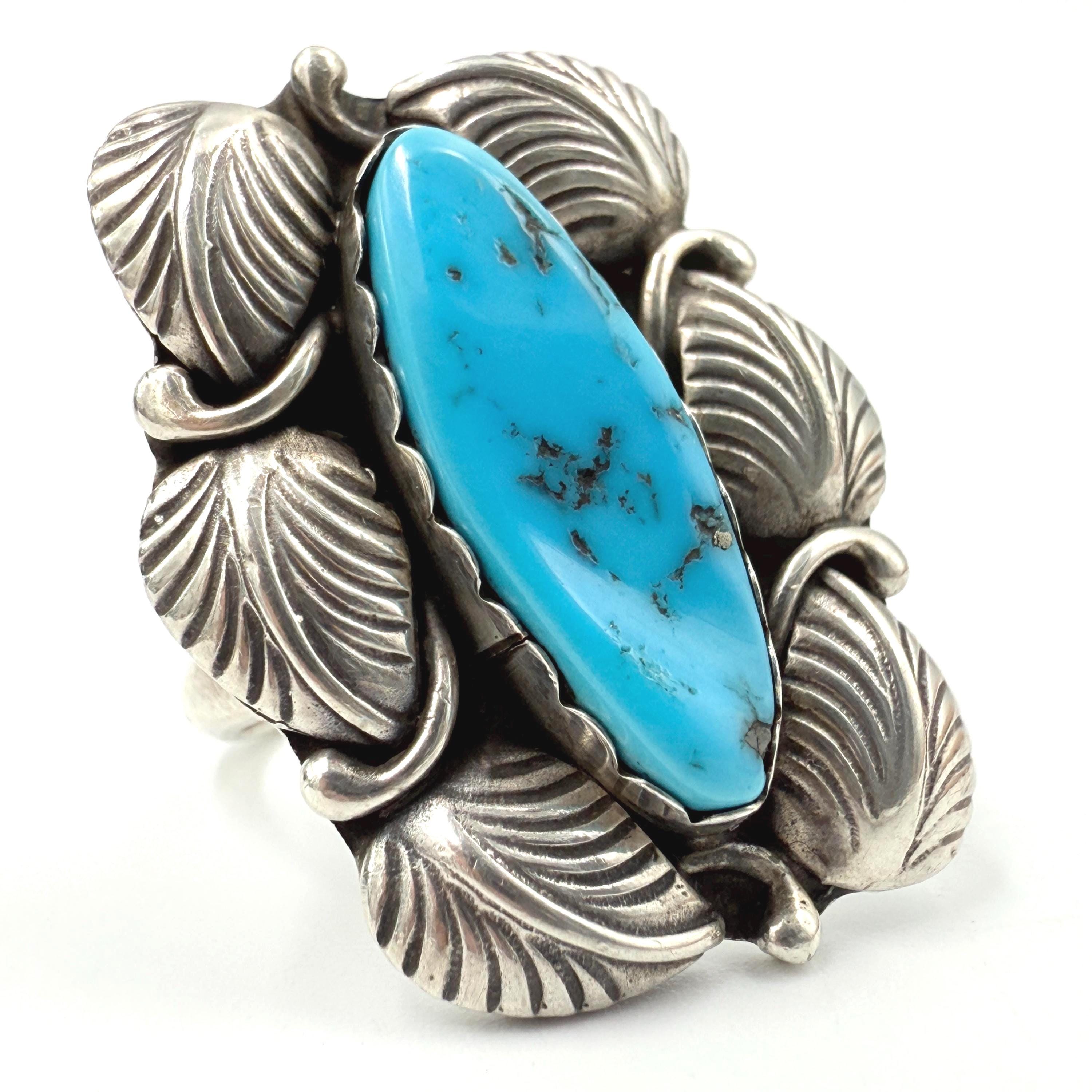 Rodney Del Guerrero Sterling Silver Early Navajo Kingman Turquoise