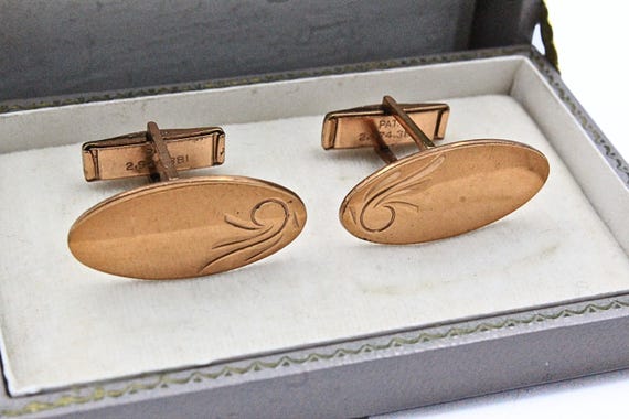 Southwest Copper Cufflinks: Pat Pend Round Concho… - image 2