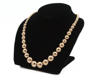 Collar de cuentas graduadas de bronce de alta gama de Bronzo Designer