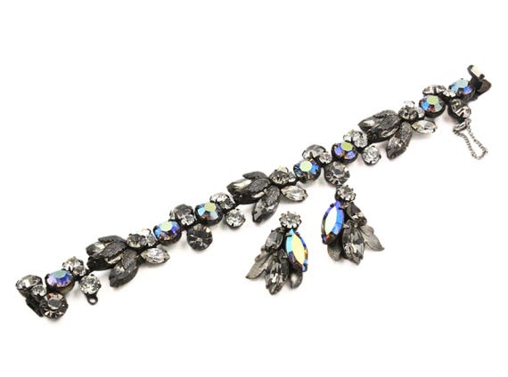 Stunning Regency Signed White Gray Iridescent Gla… - image 4