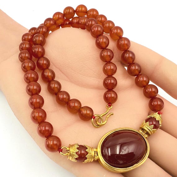 Metropolitan Museum of Art MMA Carnelian 24K Gold Plate Etruscan