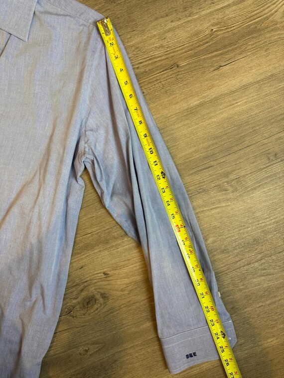 Custom Tailored Designer Solid Light Blue Cotton … - image 8