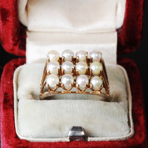 Antique Victorian Exquisite 14k Gold Akoya Pearl … - image 3