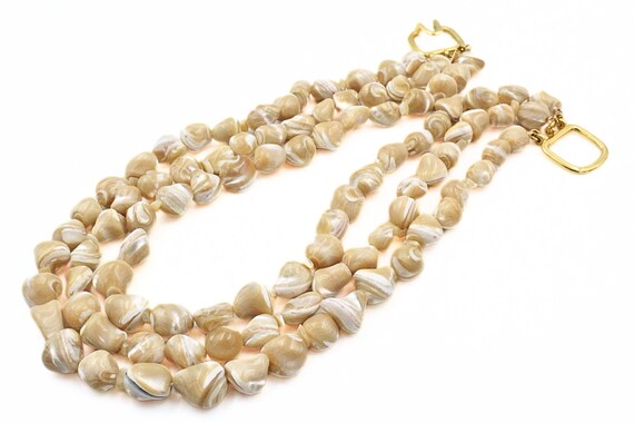 Kenneth Lane Signed Designer Shell Bead Triple St… - image 6