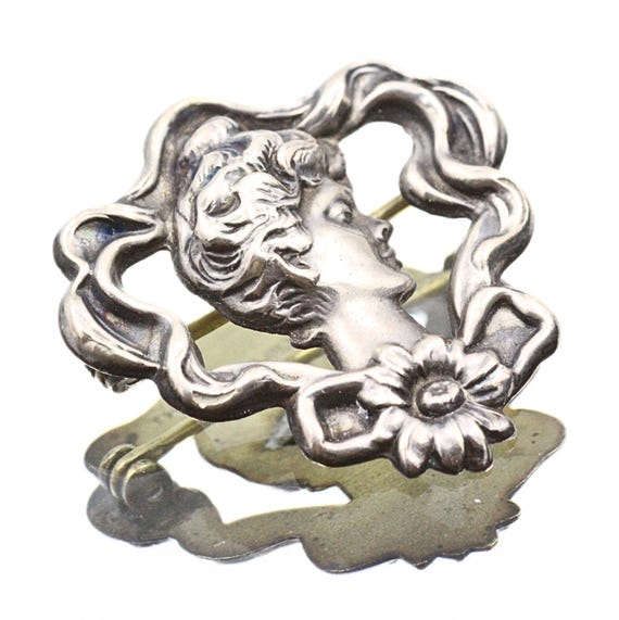 Authentic Spectacular Sterling Silver Antique Art… - image 2