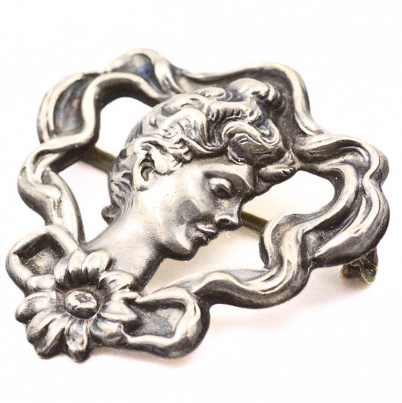 Authentic Spectacular Sterling Silver Antique Art… - image 5