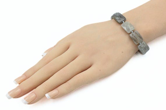 NWT Rectangular Iridescent Labradorite Sterling S… - image 7