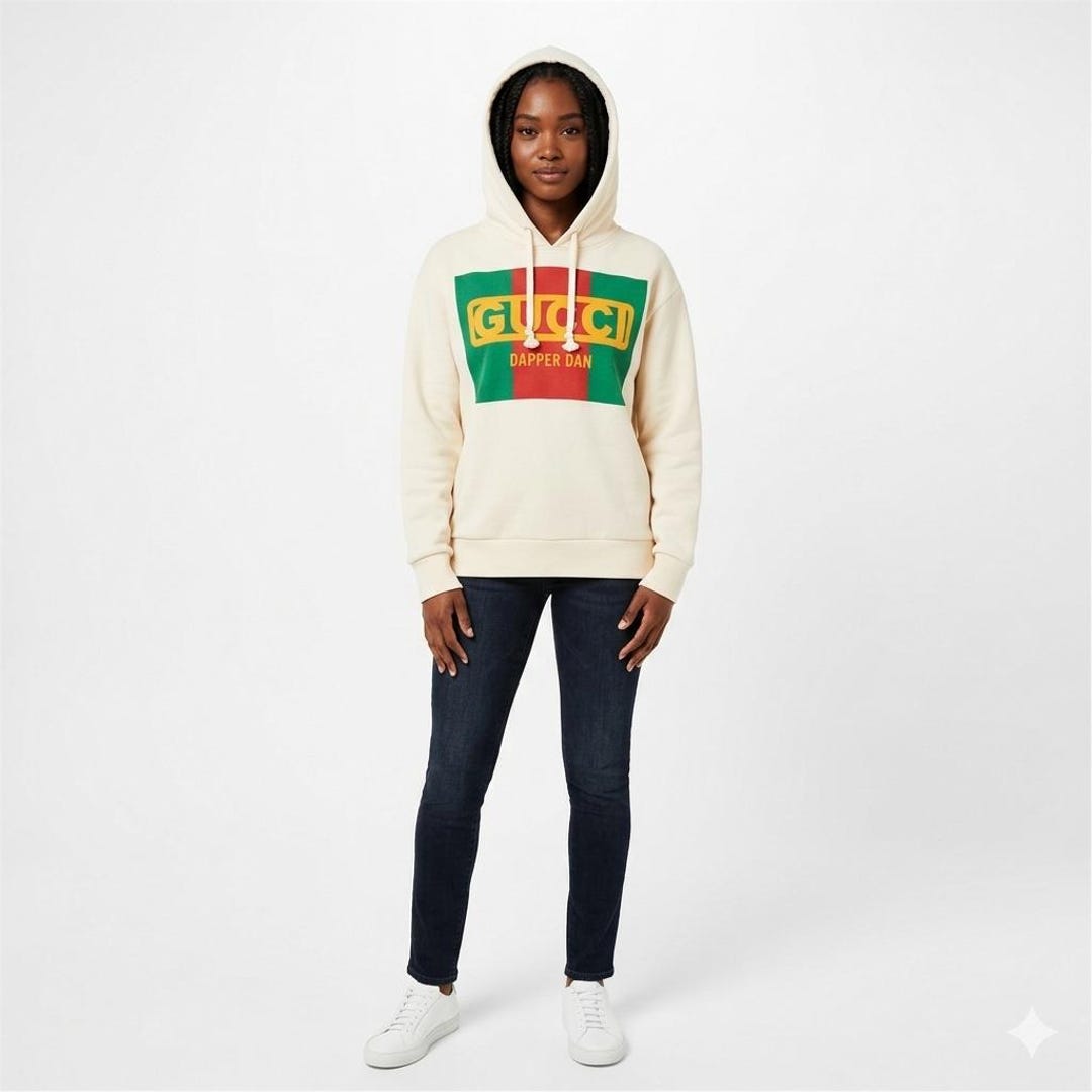 Dapper Sweeter Gucci X Dapper Dan Collection Vintage Cream Hoodie Sweater - Etsy