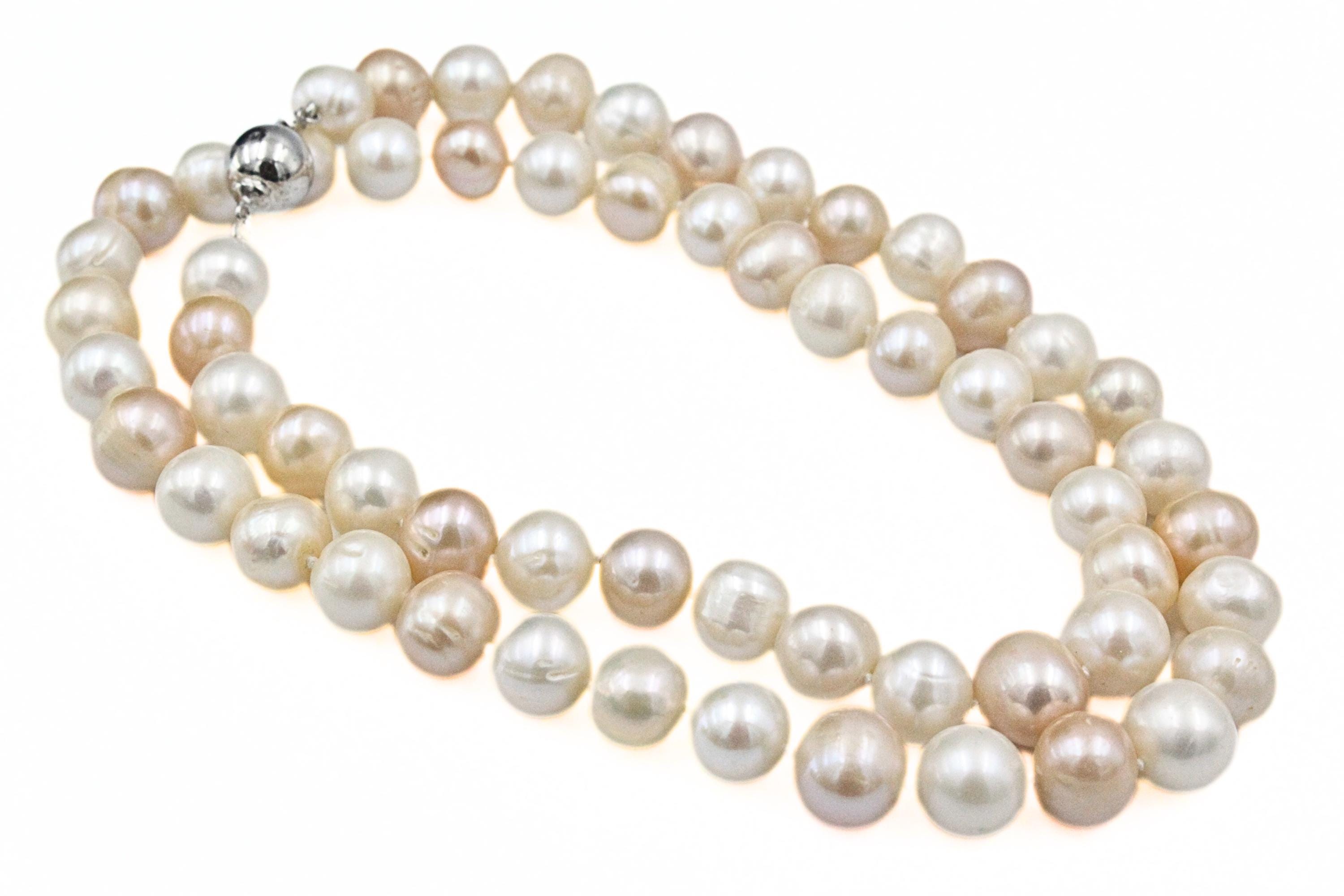 Timeless BBJ Signed Pastel Peach 10mm Freshwater Pearl Sterling