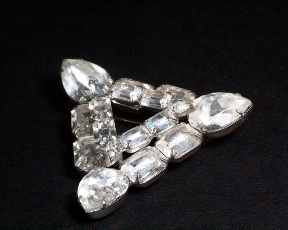Weiss Signed Designer High End Clear Rhinestones … - image 3