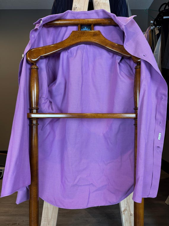 Astor & Black Custom Tailored Mauve Cotton Cuff B… - image 3