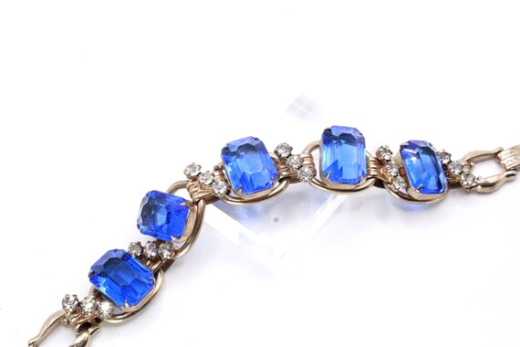 Juliana Designer Five (5) Links Cobalt Blue Glass… - image 3