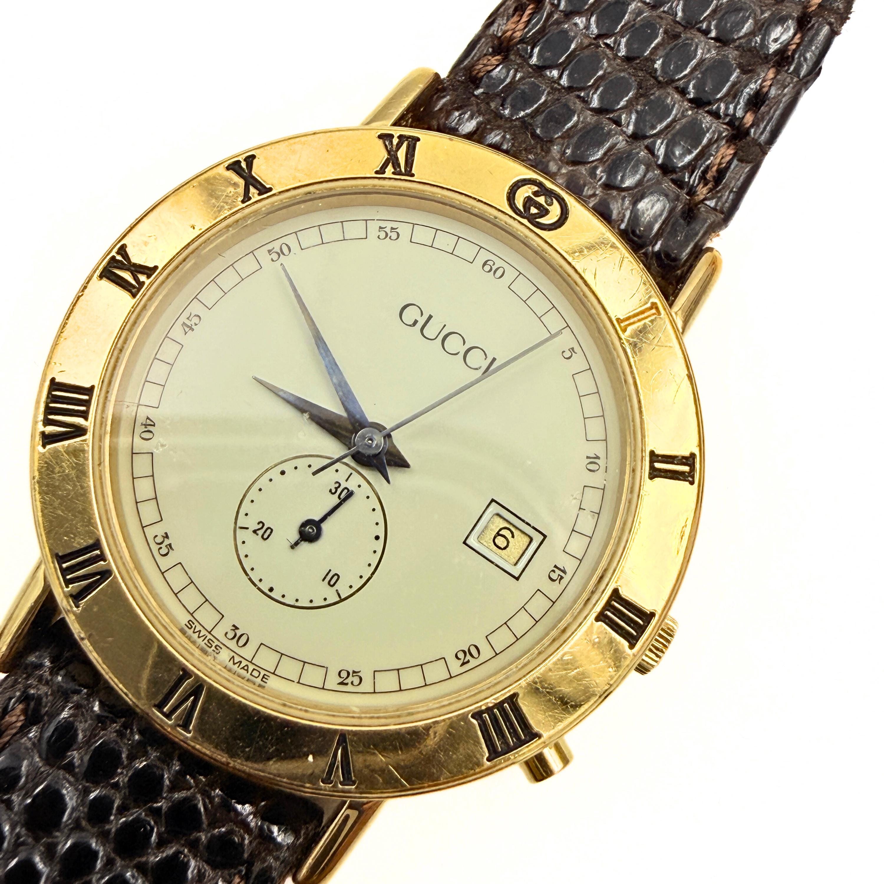 (週末セール/ビンテージ)グッチGUCCI 腕時計 Vintage Gucci 3800 Jr Gold Plated Watch, Authentic Swiss Made
