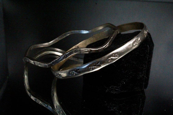 Vintage Taxco Sterling Silver Stackable Bangle Bracelets 925 set of 2 –  mainstjewelrywatches