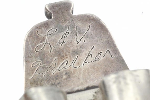 L & V Harker Zuni Inlaid Bennet Marked Sterling S… - image 9